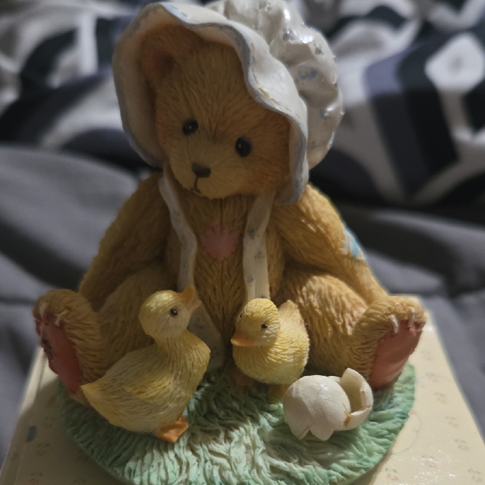 Cherished Teddies Figurine with Yellow and Cream Accents